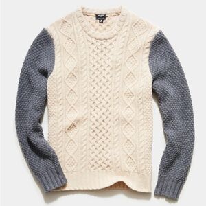 Todd Snyder Colorblock cable fisherman’s sweater